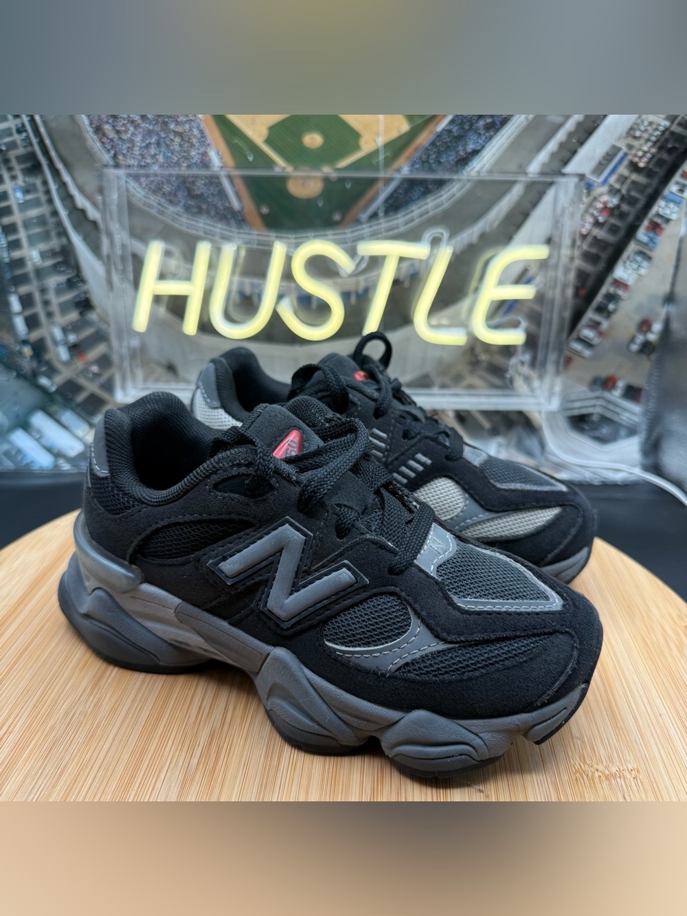 New Balance 9060 Athletic Shoe Little Kid Black / Castlerock Grey Size 12C